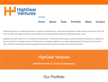 Tablet Screenshot of highgearventures.com
